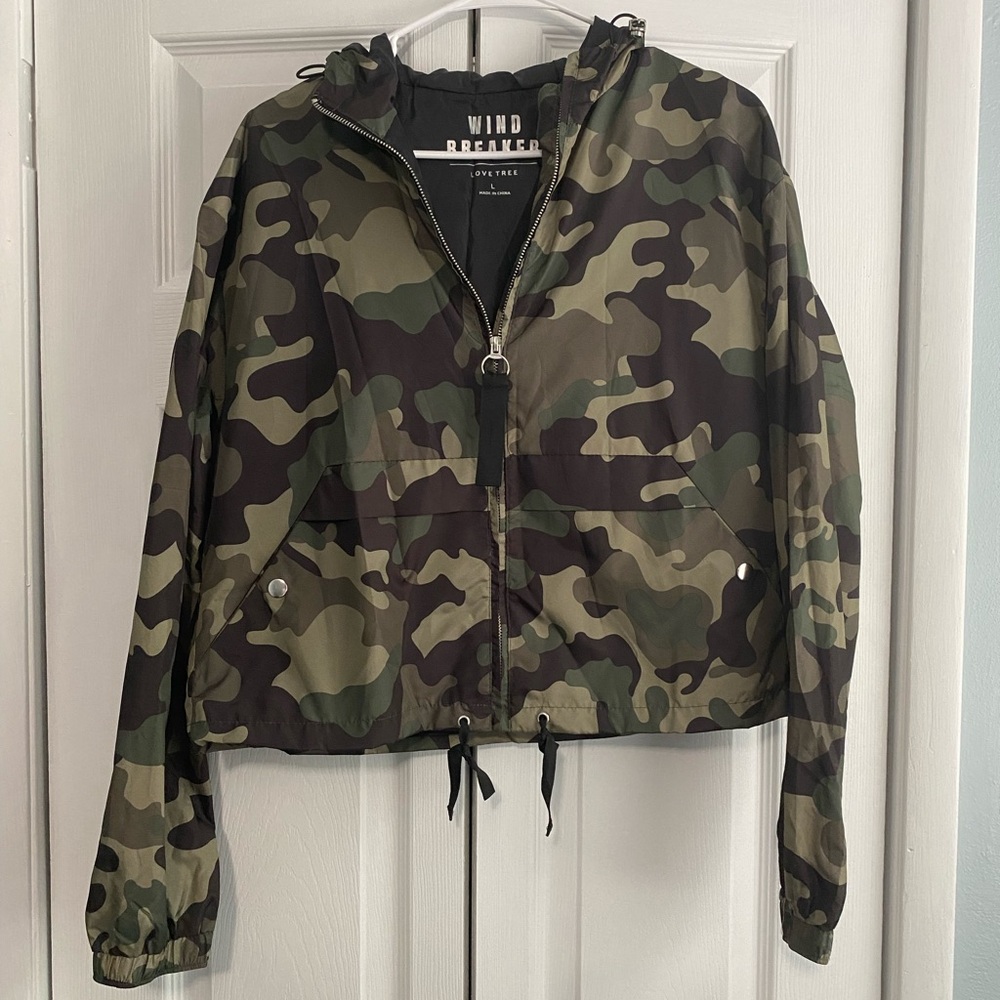 Camo Windbreaker